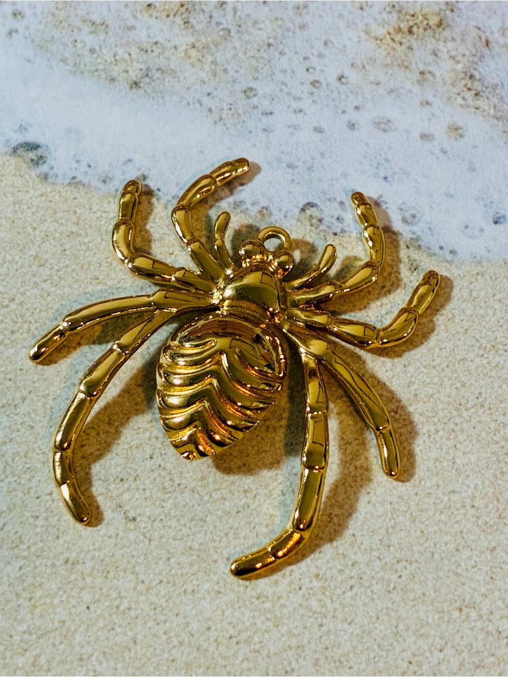 Gold Spider Pendant Necklace Charm - Women's Jewelry